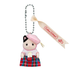 School Girl Tuxedo Cat Baby Key Chain
