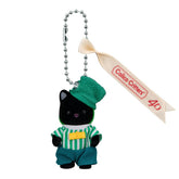 Emerald Green Tuxedo Cat Baby Keychain