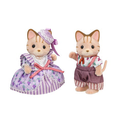 Striped Cat Family Elegant Ensemble
